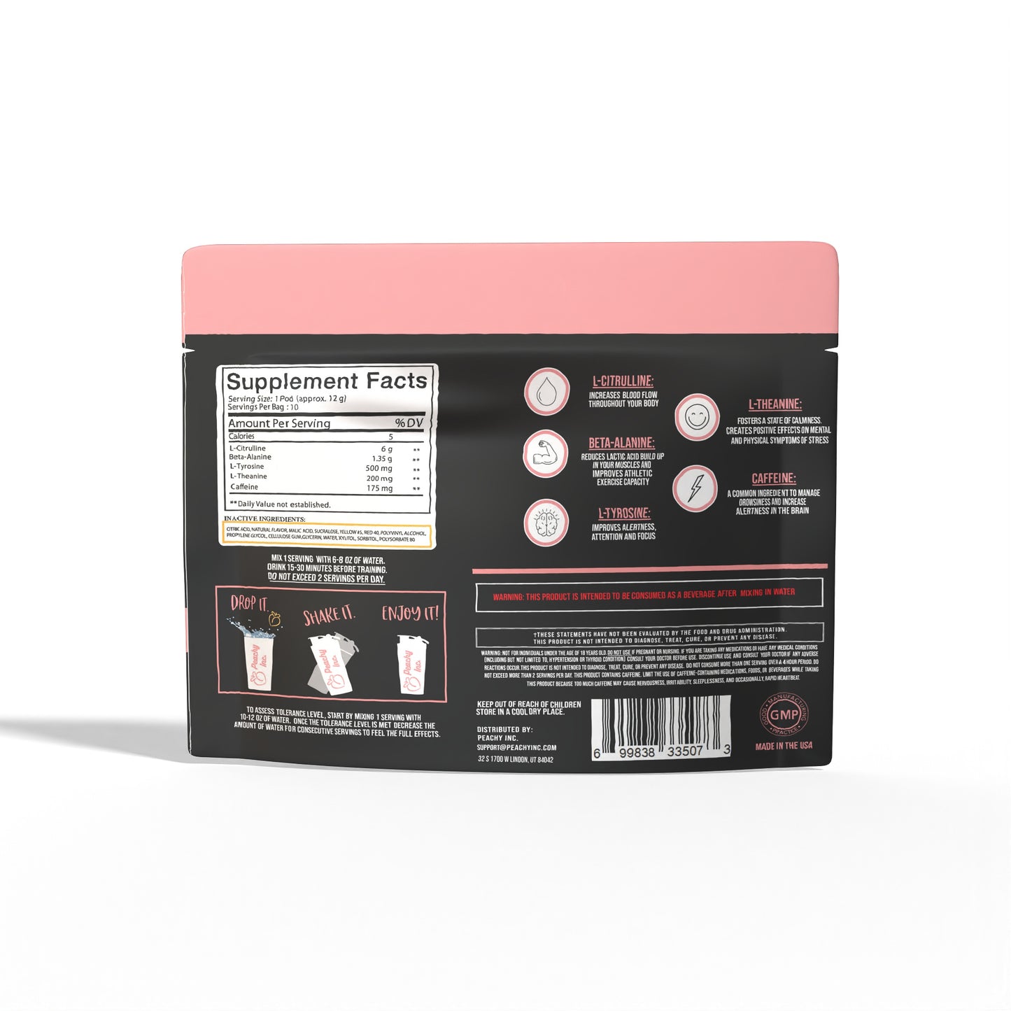 Peachy Nutrition Sex on the Beach Pre-Workout Pods