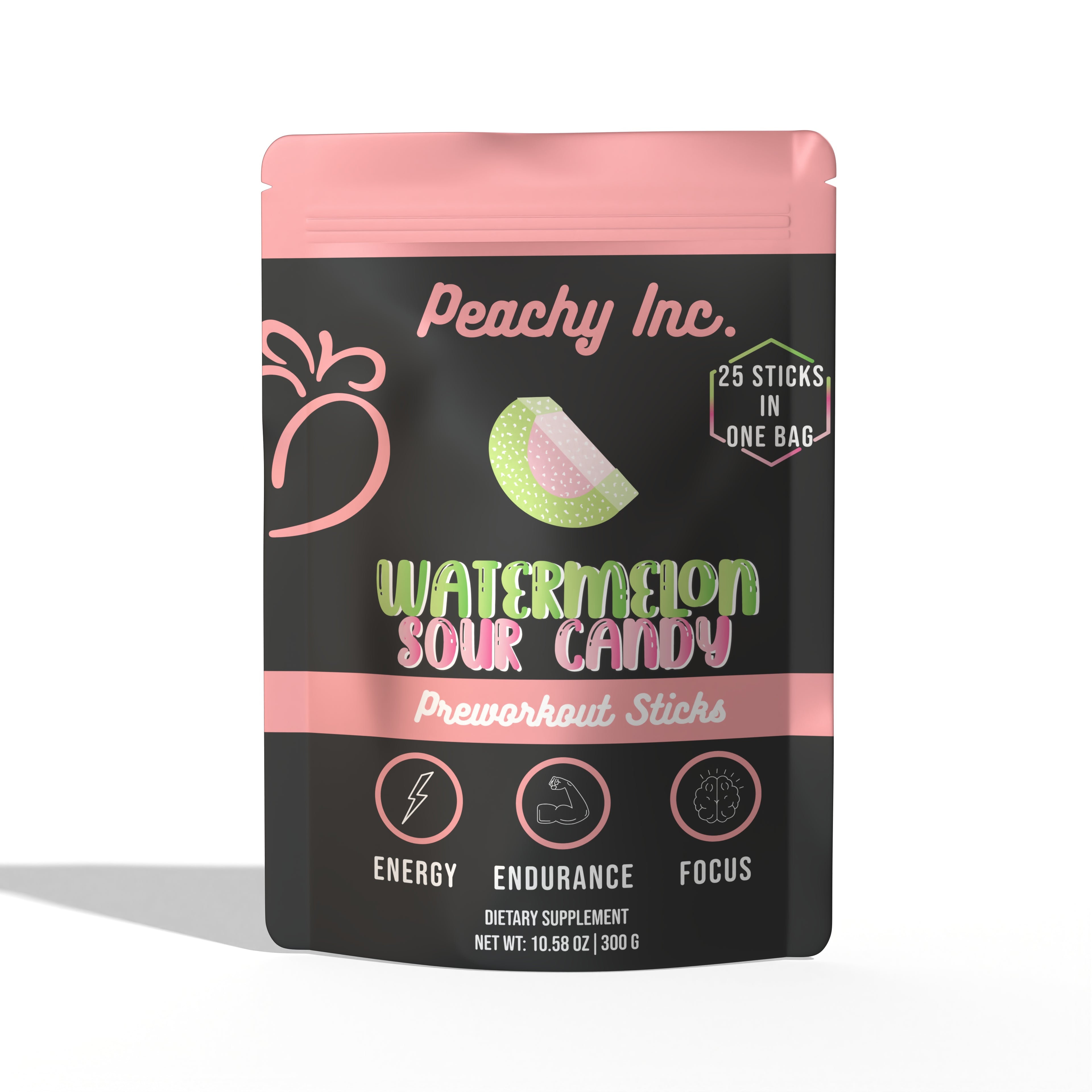 Peachy Nutrition Watermelon Sour Candy Pre-Workout