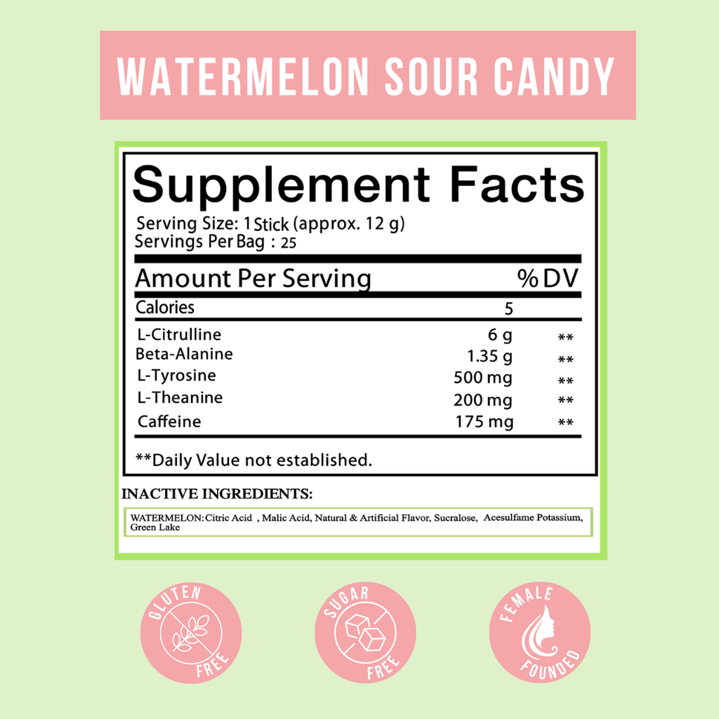 Peachy Nutrition Watermelon Sour Candy Pre-Workout